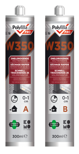 W350 - Réparateur de bois 2 composants - séchage rapide