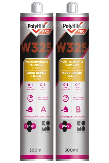 2K Houtreparatieplamuur Epoxy W325. 0-1cm
