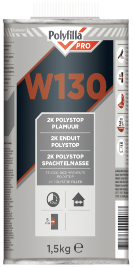 2K Polystop Plamuur W130 - W130